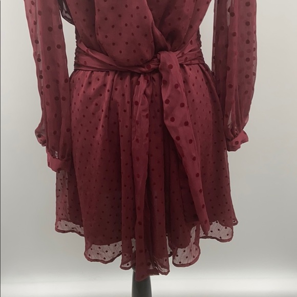 Zara dotted mesh belted mini dress - Picture 4 of 16